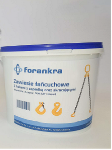 FORANKRA ZAWIESIE ŁAŃCUCHOWE 4-CIĘGN. 4,25T/3,0m HAKI Z ZABEZPIECZENIEM /SKRACANE D8 G80 4C