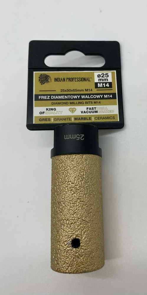 INDIAN PROFESSIONAL FREZ DIAMENTOWY WALCOWY M14 25mm /