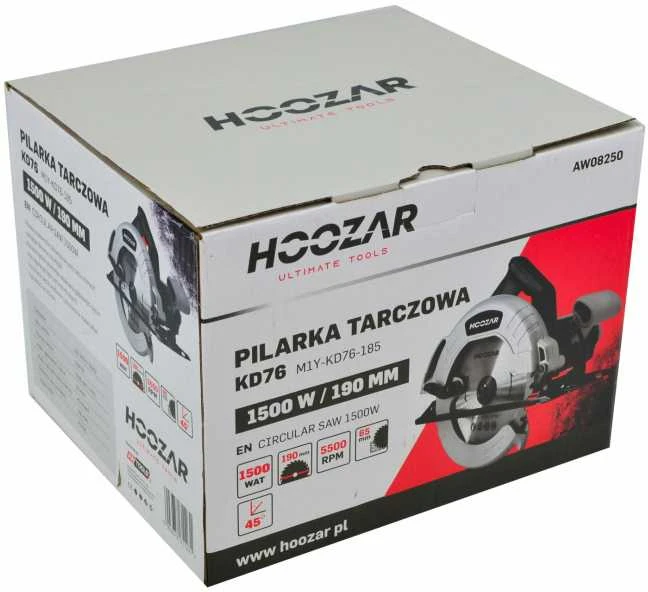 HOOZAR diskinis pjūklas 190mm 1500W + TARCZA 190mm / 24T