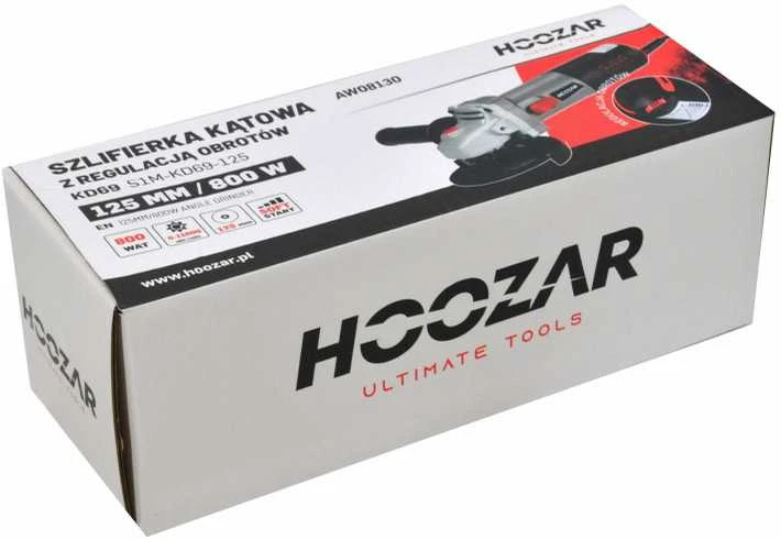HOOZAR šlifuoklis kampinis 125mm 800W Z REGULACJĄ