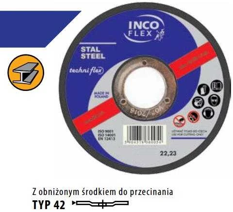 Inco Flex INCOFLEX DISKAS METALUI 125 x 3,2 mm SUlenktas
