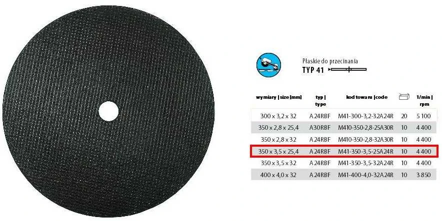 Inco Flex INCOFLEX METALO PJOVIMO DISKAS 350 x 3,5 x 25,4 mm