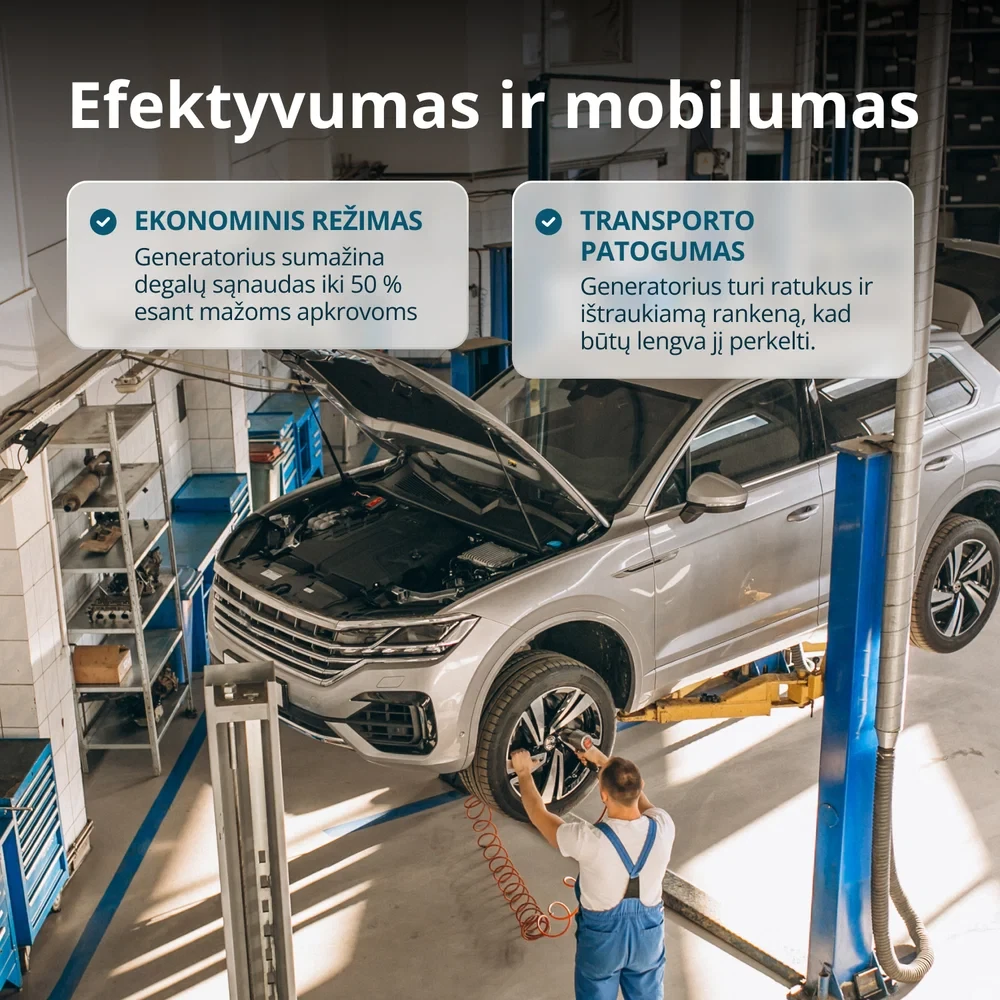 Inverterinis generatorius Könner & Söhnen KS 8100iEG 1/3, 8,5 kW, benzinas / LPG, 230/400 V, 20 l, dviejų kuro rūšių