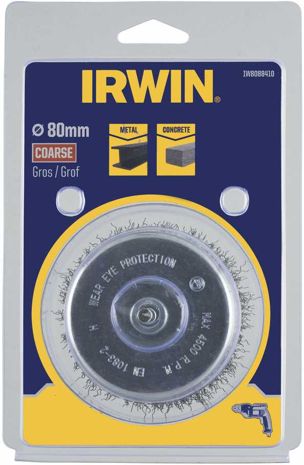 IRWIN KUPOLINIS ŠEPETYS SU KOTELIU 80mm