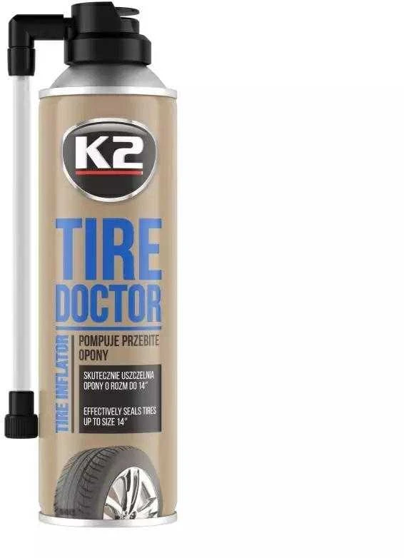 Automobilio padangų klijai K2 TIRE DOKTOR 400 ml.