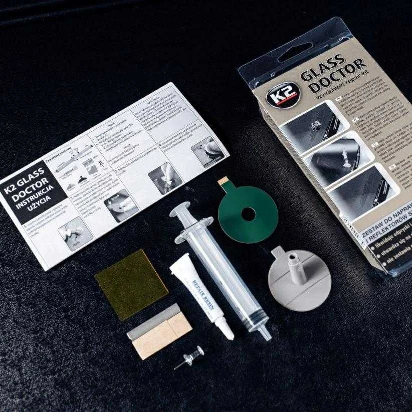 Stiklo įtrūkimų šalinimo rinkinys K2 Glass Doctor