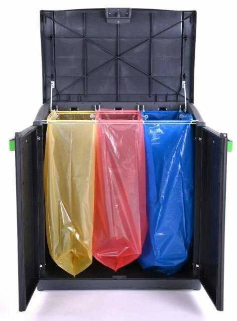 Keter Šiukšlių rūšiavimo spintelė Moby Compact Recycling System, pilka