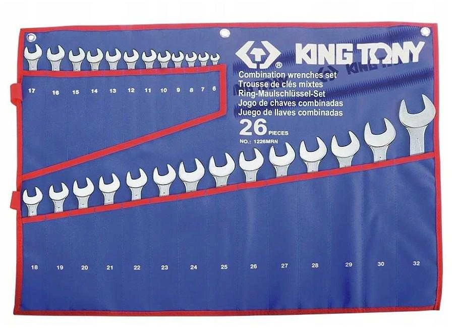Raktų rinkinys King Tony 1226MRN; 6-32 mm; 26 vnt.