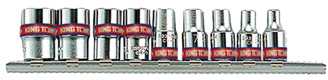 KING TONY Rinkinys NASADEK IMBUSOWYCH 1/4" 9cz. 5/32"-1/2" CHROM ...