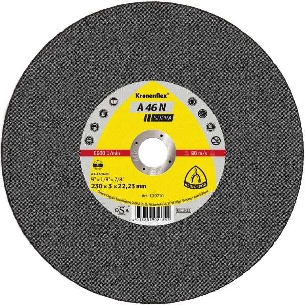 KLINGSPOR ALIUMINIO PJOVIMO DISKAS 230 mm x 3,0 mm x 22,2 mm A46N Supra