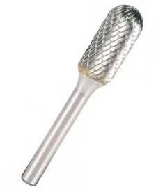 KLINGSPOR FREŽAS METALUI HF 100 C FI12.7x25mm BOTAS 6mm TIPO CRC, sferinis-cilindrinis