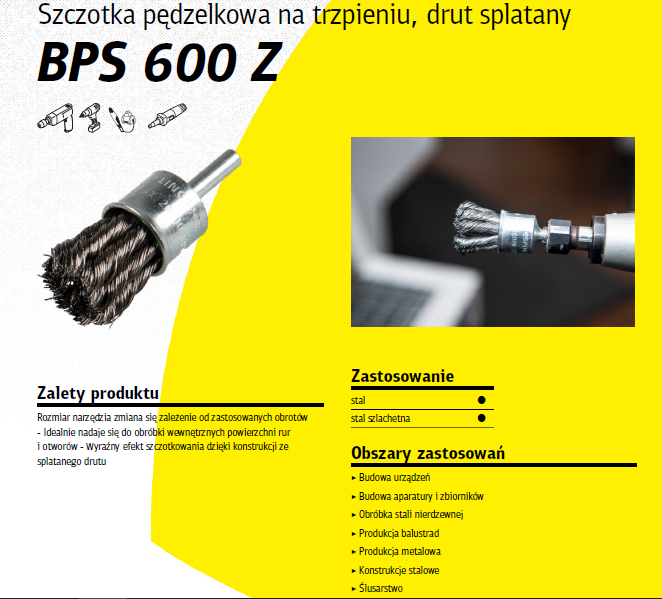 Klingspor K.SZCZOTKA PĘDZELKOWA 19mm BPS600Z DRUT SKRĘCANY