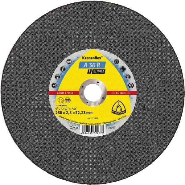 KLINGSPOR metalo pjovimo diskas 125 mm x 2,0 mm x 22,2 mm A36R Supra INOX