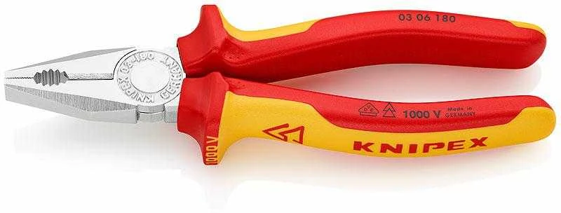 Kombinuotos replės VDE 180mm, Knipex