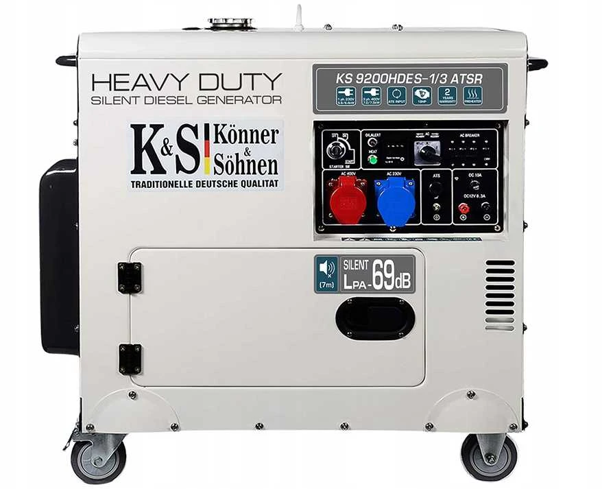 KÖNNER & SÖHNEN dyzelinis generatorius 7,0 kW 230 / 400 V KS 9200HDES-1/3 ATSR (EURO V)