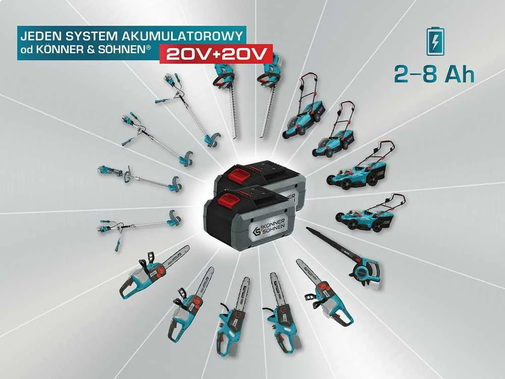Konner & Sohnen Akumuliatorinis grandininis pjūklas 20V, 30cm, KS CS20V-12