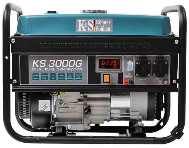 Hibridinis (benzinas/dujos) generatorius Könner & Söhnen, 2,6kW 230V KS 3000 G