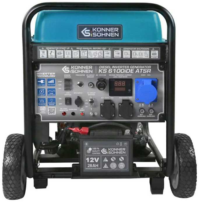 Diesel KS inverterinis generatorius dyzelinis KS 6100iDE ATSR 5,5kW 230V