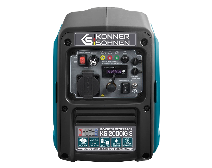 Könner & Söhnen hibridinis (benzinas/dujos) generatorius 2kW 230V KS 2000iG S