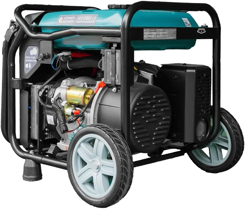 Inverterinis generatorius Könner & Söhnen KS 8100iEG 1/3, 8,5 kW, benzinas / LPG, 230/400 V, 20 l, dviejų kuro rūšių