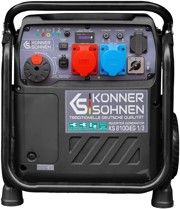 Inverterinis generatorius Könner & Söhnen KS 8100iEG 1/3, 8,5 kW, benzinas / LPG, 230/400 V, 20 l, dviejų kuro rūšių