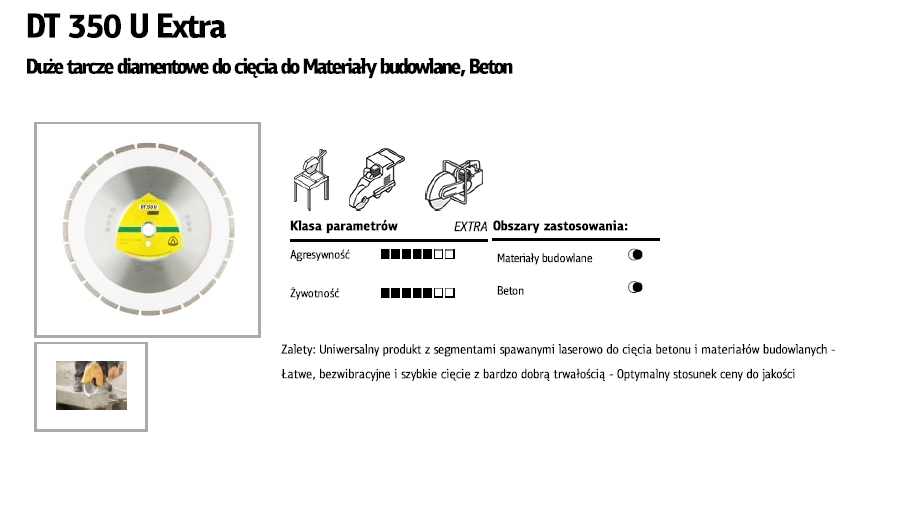 Deimantinis diskas betonui KLINGSPOR DT 350 U Extra 400mm