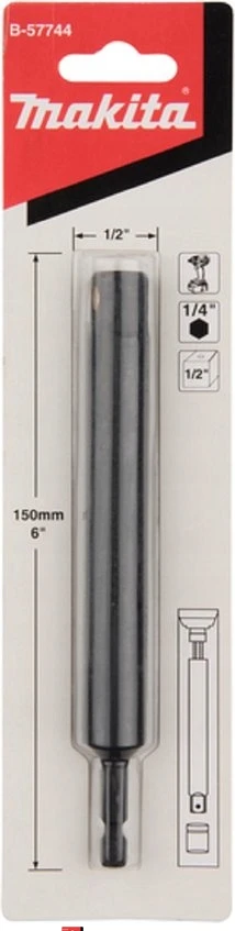 Makita Adapteris 1/4" - 1/2" smūginiams suktuvams 150MM B-57744