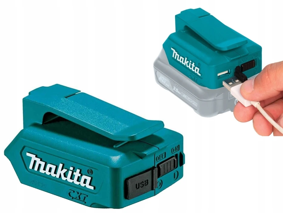 Makita Akumuliatorių adapteris 10,8V→USB ADP06 Li-ion • 12V max