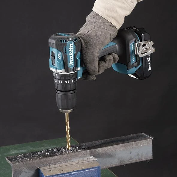 MAKITA akumuliatorinis smūginis suktuvas gręžtuvas DHP487RAJ 18V 40/25Nm 2x2,0Ah