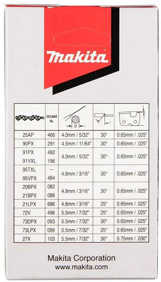 Makita Grandinės SC 91VXL 25cm/10", 3/8, 1.3mm, 39H EY2650H, EY401MP 191H20-4