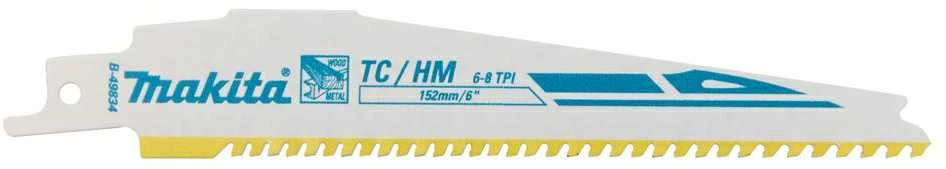 Makita Tiesinio pjūklo pjūklelis TC/HM 152x1,25mm, (6-8tpi), 1 vnt., B-49834