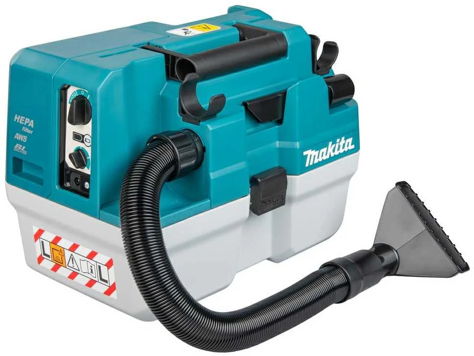 Makita VC013GLZ Akumuliatorinis dulkių siurblys 40V XGT, 7,5L, AWS, komplektuojama be akumuliatorių ir kroviklio!