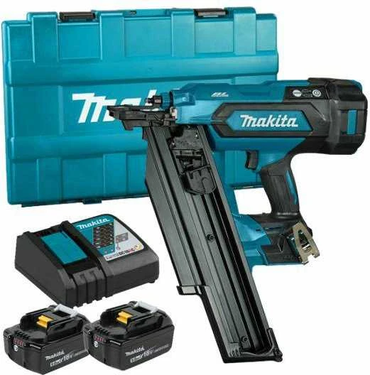 Akumuliatorinis vinių kalimo įrankis apvalioms vinims 50–90 mm, 18 V, Makita [DBN901RTE] 2 x 5,0 Ah, LXT