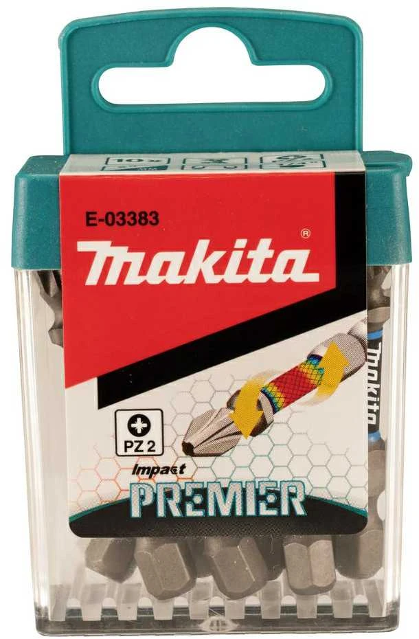 Makita Torsion sukimo antgalis (E-form), PZ2-50mm, 10vnt. Impact Premier E-03383 PZ2 • 50 mm • 1/4" • 10 vnt