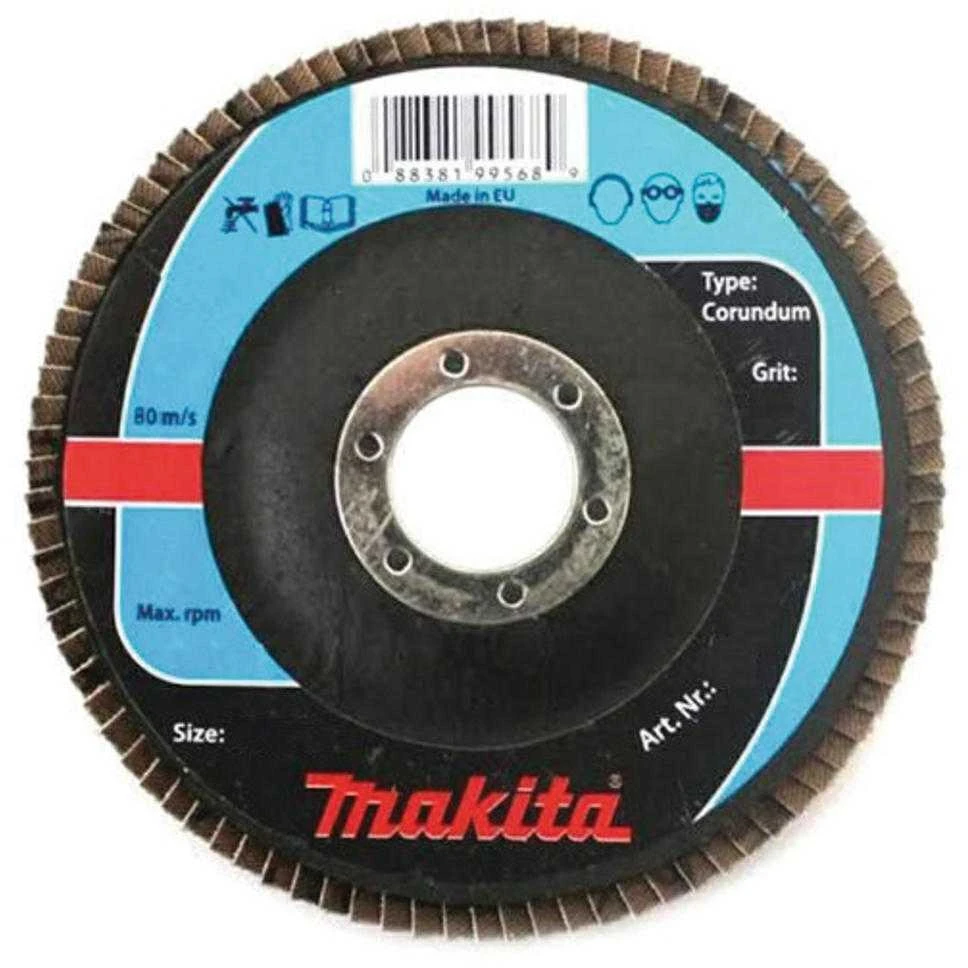MAKITA KORUNDO ATVARTAS RATAS 125x22,23mm P 60 ALIUMINIS, PLIENAS, METALAS, MEDIENA