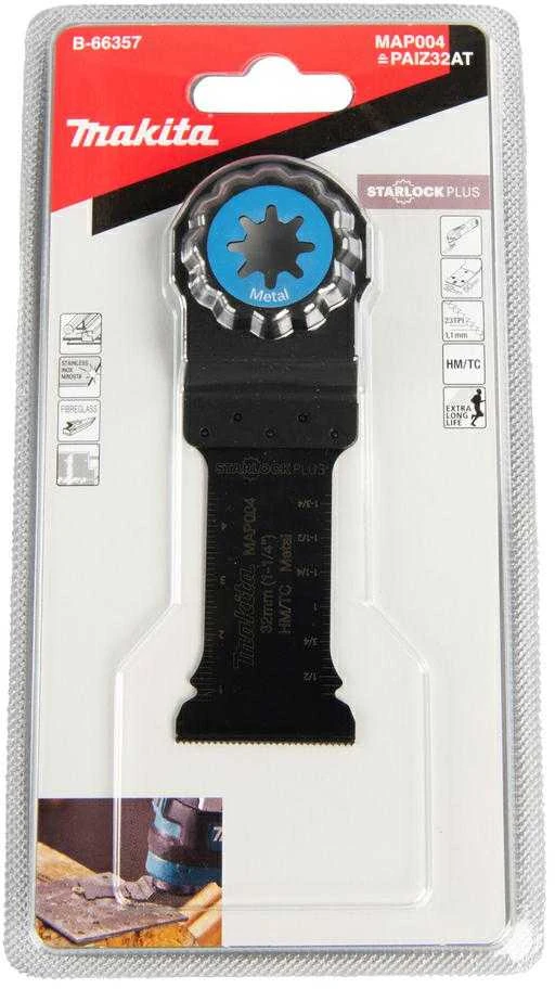 Makita DAUGIAUSIAS ĮRANKIS ĮGLIAMUOJU PJŪKLUO DISKAS 32 mm B-66357 Starlock Plus • 23 TPI • TC / HM • MAP004 • Metalui