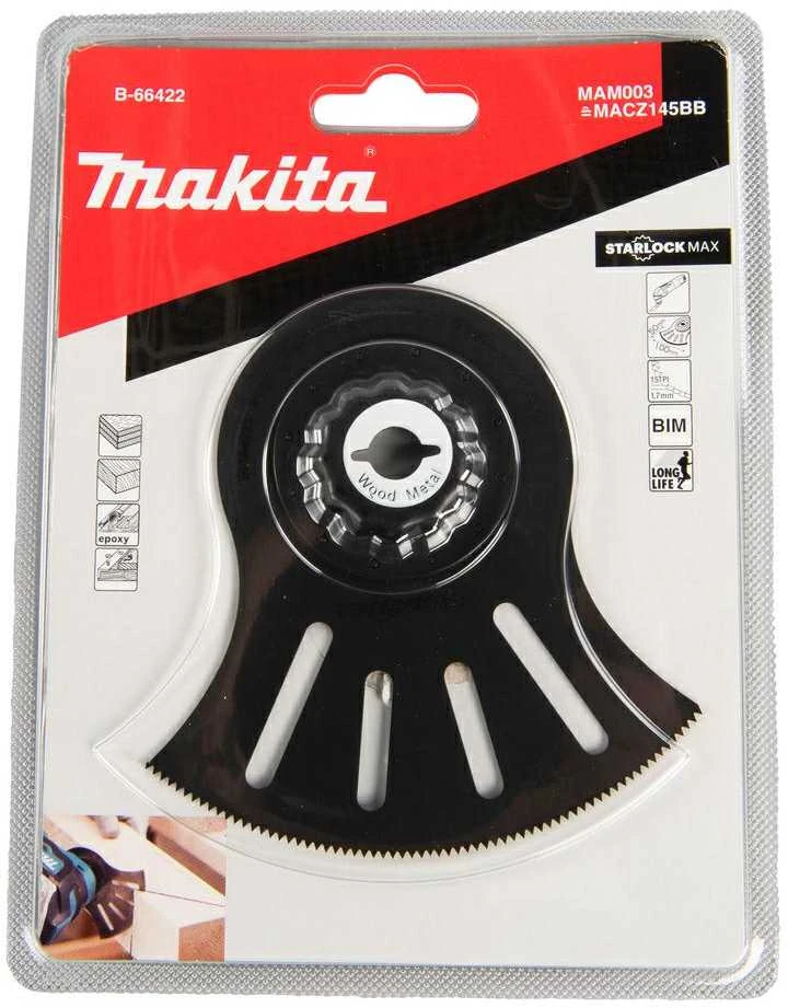 Makita Multitool segmentiniai ašmenys 100mm B-66422 Starlock Max • 15 TPI • BiM • MAM003 • Medžiui, metalui