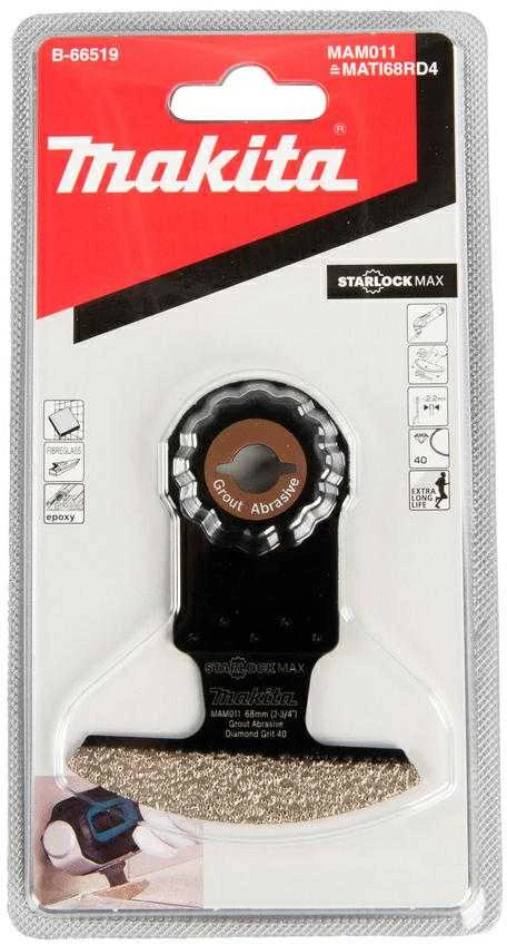 Makita MULTITOOL segmentiniai apvalūs ašmenys 68mm MAM011, DIAMOND, STARLOCK MAX, Minkštoms medžiagoms, FRP pluoštui B-66519 Starlock Max • 40G • Diamond • MAM011 • Minkštoms medžiagoms, FRP pluoštui