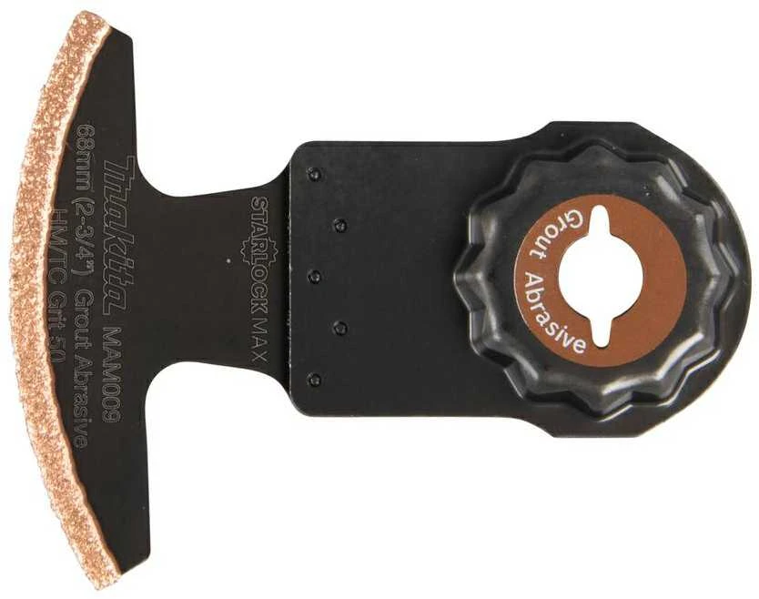 Makita Multitool HM segmentiniai ašmenys B-66494 Starlock Max • 50G • TC / HM RIFF • MAM009 • cemento skiediniui, plytelių glaistui, stiklo pluoštui pašalinti