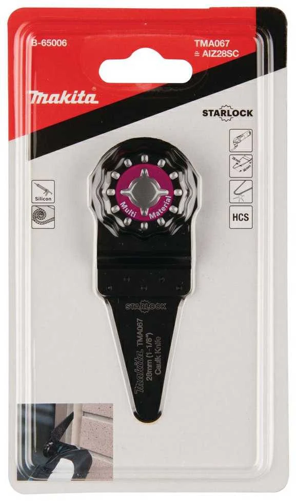 Makita MULTITOOL smailus priedas (langų glaistui, silikono pjovimui) B-65006