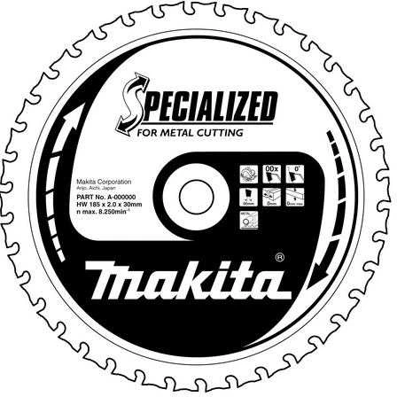 diskinis pjūklas plienui pjauti 305/25.4/2.4mm, 60Z, Makita [B-34132]