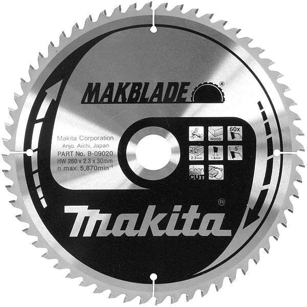Makita T.C.T. pjūklas MAKBLADE 190X2.2X20mm 5° T48 B-08953 T.C.T • 190 x20 mm • T48 • 5° • Medienai