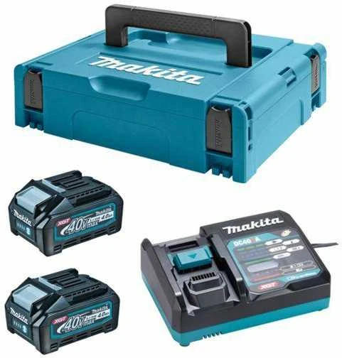 Makita Akumuliatorių ir kroviklio komplektas XGT®, 40Vmax 191J97-1 XGT® • 40Vmax • 2vnt 4.0Ah • DC40RA