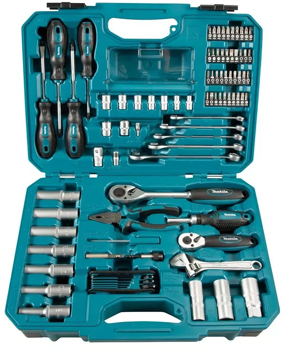 Makita E-08458 rankinių įrankių rinkinys, 87 vnt.