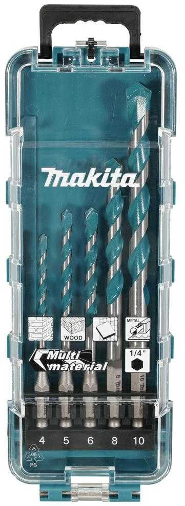 Grąžtas Makita TCT grąžtais su 1/4'' šešiakampiais koteliais E-16732 (4x90,5x100,6x100,8x120,10x150)