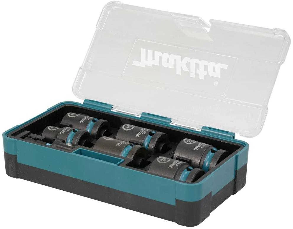 Makita E-16592 Smūginių sukimo galvų komplektas 7 vnt. 1/2''x 38mm ( 13, 17, 19, 21, 22, 24mm) + Adapteris 1/2"x50mm