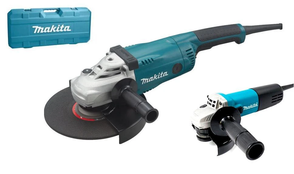 MAKITA KAMPINIS ŠLIFULĖLIŲ KOMPLEKTAS DK0053 (GA9020 + 9558HNR) DĖKLAS