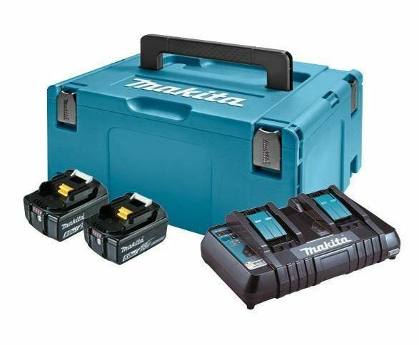 Makita Akumuliatorių ir dvigubo kroviklio komplektas LXT® 197629-2 18V • BL1850B x2 • DC18RD • LXT®