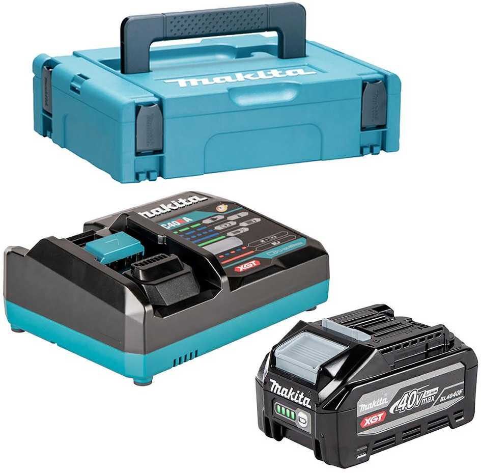 Akumuliatoriaus ir įkroviklio komplektas MAKITA MakPac 40V Max XGT 4,0Ah
