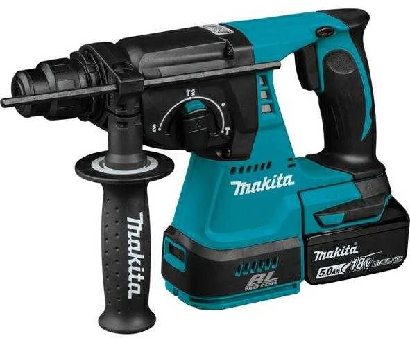 Akumuliatorinis perforatorius Makita DHR242RTJ; 2,0 J; SDS-plus; 18 V; 2x5,0 Ah akum.